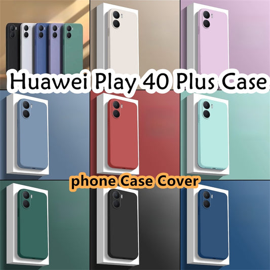 For Huawei Play 40 Plus Cover Drop and wear resistant Silicone Full Case Classic Simple Solid Color Phone Case Cover