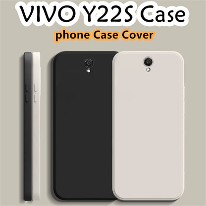 For VIVO Y22S Cover Drop and wear resistant Silicone Full Case Classic Simple Solid Color Phone Case Cover