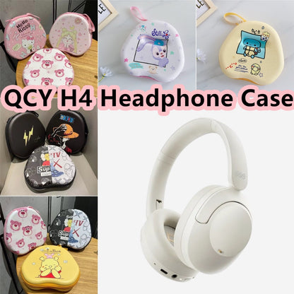For QCY H4 Headphone Case Cartoon Creative Patterns Headset Earpads Storage Bag Casing Box