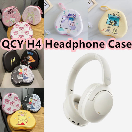 For QCY H4 Headphone Case Cartoon Creative Patterns Headset Earpads Storage Bag Casing Box