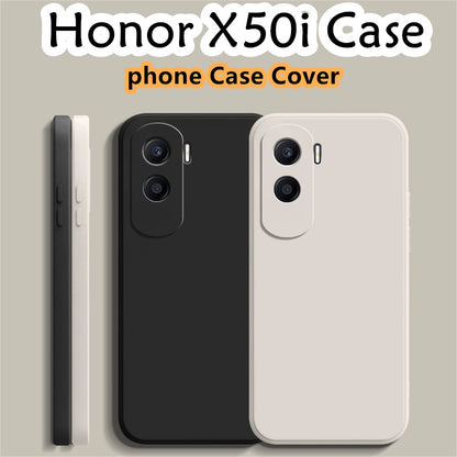 For Honor X50i Cover Drop and wear resistant Silicone Full Case Classic Simple Solid Color Phone Case Cover