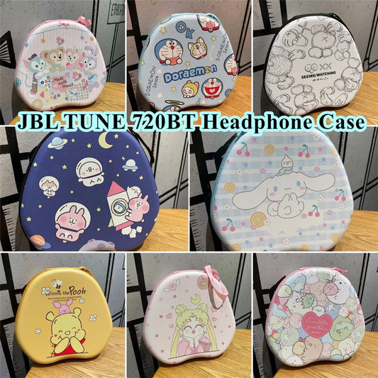 For JBL TUNE 720BT Headphone Case Cartoon Creative Patterns Headset Earpads Storage Bag Casing Box