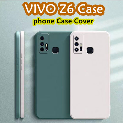 For VIVO Z6 Cover Drop and wear resistant Silicone Full Case Classic Simple Solid Color Phone Case Cover