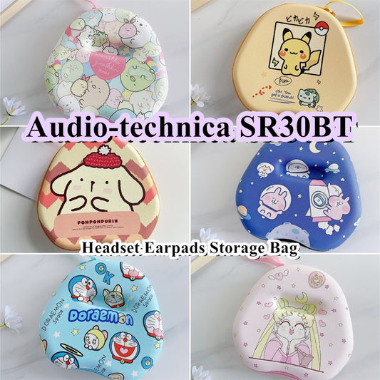 For Audio-technica SR30BT Headphone Case Cartoon Creative Patterns Headset Earpads Storage Bag Casing Box