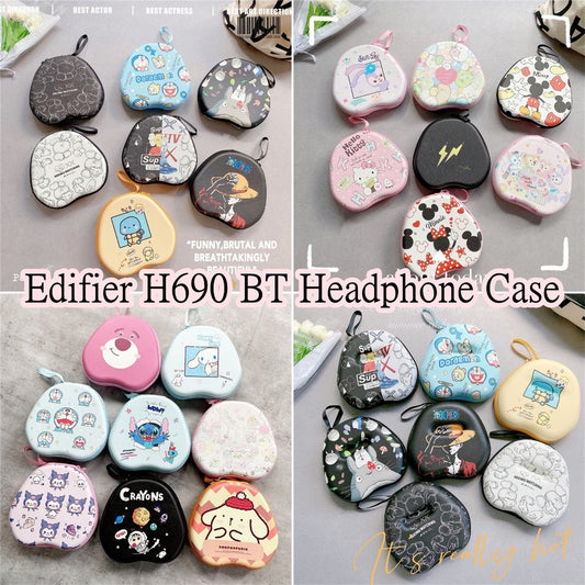 For Edifier H690 BT Headphone Case Cartoon Creative Patterns Headset Earpads Storage Bag Casing Box