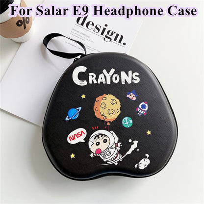 For Salar E9 Headphone Case Cartoon Creative Patterns Headset Earpads Storage Bag Casing Box