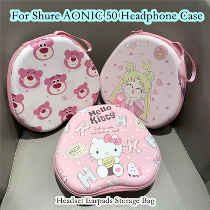 For Shure AONIC 50 Headphone Case Cartoon Creative Patterns Headset Earpads Storage Bag Casing Box