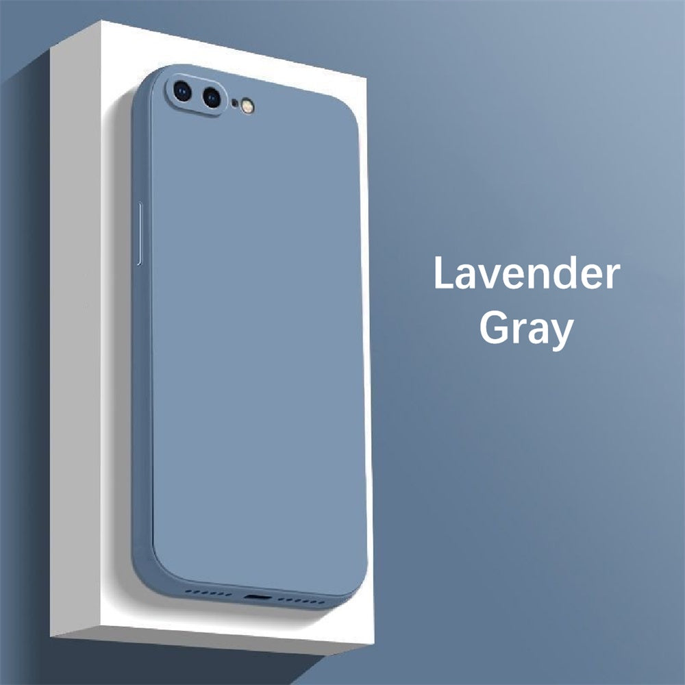 For IPhone 7 Plus Cover Drop and wear resistant Silicone Full Case Classic Simple Solid Color Phone Case Cover