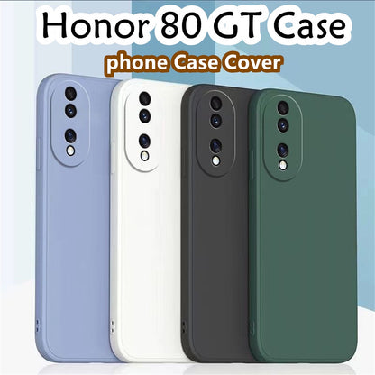 For Honor 80 GT Cover Drop and wear resistant Silicone Full Case Classic Simple Solid Color Phone Case Cover