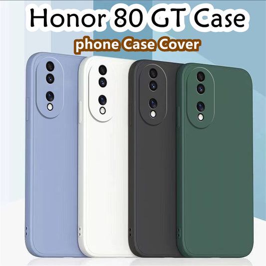 For Honor 80 GT Cover Drop and wear resistant Silicone Full Case Classic Simple Solid Color Phone Case Cover