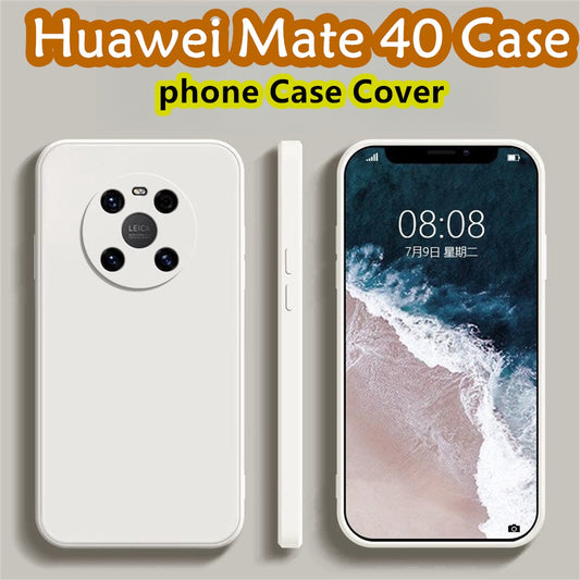 For Huawei Mate 40 Cover Drop and wear resistant Silicone Full Case Classic Simple Solid Color Phone Case Cover