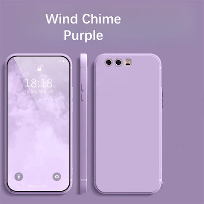 For Huawei P10 Plus Cover Drop and wear resistant Silicone Full Case Classic Simple Solid Color Phone Case Cover