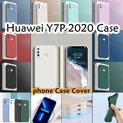 For Huawei Y7P 2020 Cover Drop and wear resistant Silicone Full Case Classic Simple Solid Color Phone Case Cover