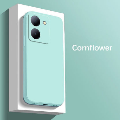 For VIVO Y36 4G Cover Drop and wear resistant Silicone Full Case Classic Simple Solid Color Phone Case Cover