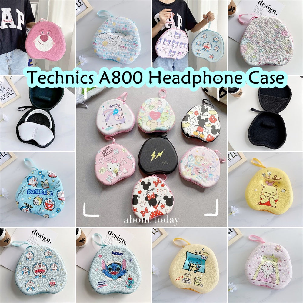 For Technics A800 Headphone Case Cartoon Creative Patterns Headset Earpads Storage Bag Casing Box