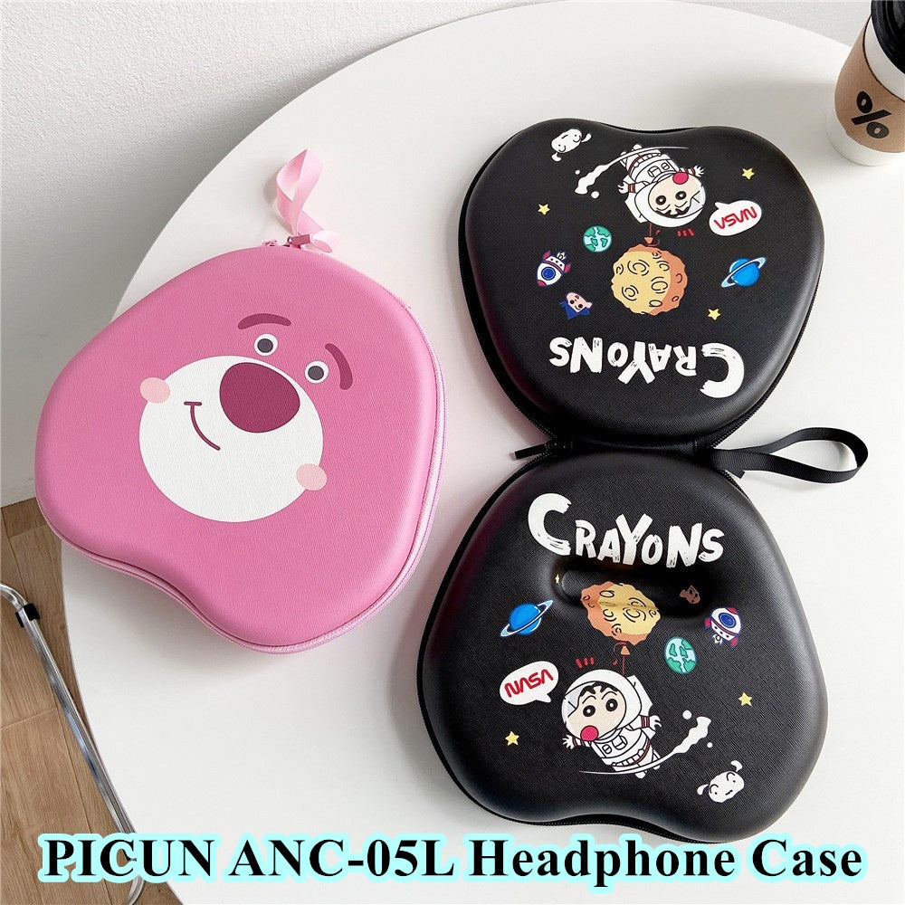 For PICUN ANC-05L Headphone Case Cartoon Creative Patterns Headset Earpads Storage Bag Casing Box