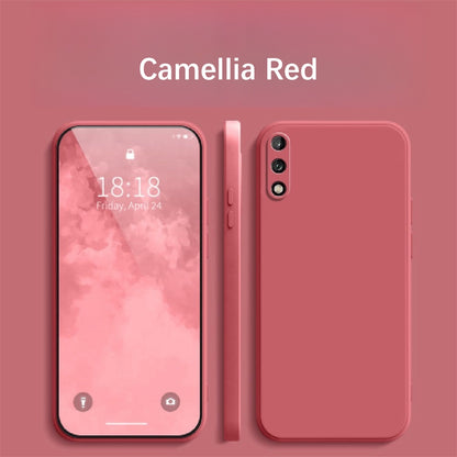 For Huawei Enjoy 10 Cover Drop and wear resistant Silicone Full Case Classic Simple Solid Color Phone Case Cover