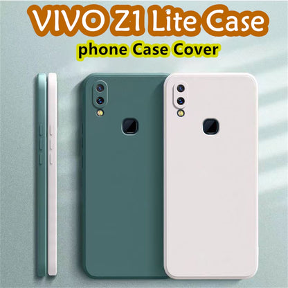For VIVO Z1 Lite Cover Drop and wear resistant Silicone Full Case Classic Simple Solid Color Phone Case Cover