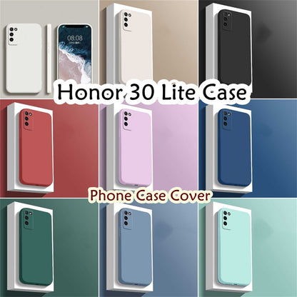 For Honor 30 Lite Cover Drop and wear resistant Silicone Full Case Classic Simple Solid Color Phone Case Cover