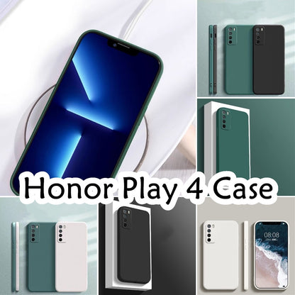 For Honor Play 4 Cover Drop and wear resistant Silicone Full Case Classic Simple Solid Color Phone Case Cover