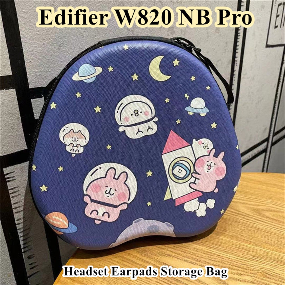For Edifier W820 NB Pro Headphone Case Cartoon Creative Patterns Headset Earpads Storage Bag Casing Box