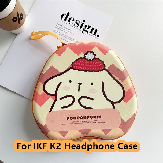 For IKF K2 Headphone Case Cartoon Creative Patterns Headset Earpads Storage Bag Casing Box