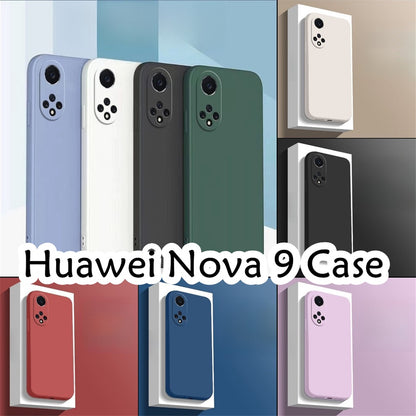 For Huawei Nova 9 Pro Cover Drop and wear resistant Silicone Full Case Classic Simple Solid Color Phone Case Cover