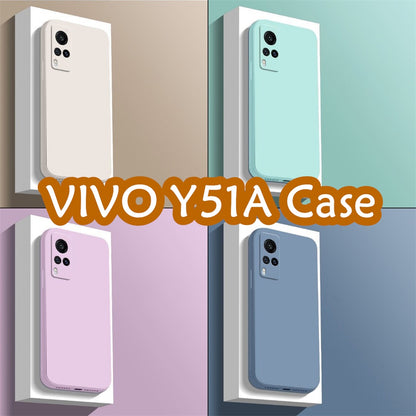 For VIVO Y51A Cover Drop and wear resistant Silicone Full Case Classic Simple Solid Color Phone Case Cover