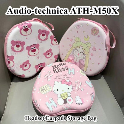 For Audio-technica ATH-M50X Headphone Case Cartoon Creative Patterns Headset Earpads Storage Bag Casing Box