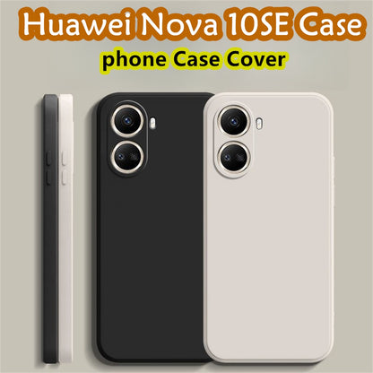 For Huawei Nova 10SE Cover Drop and wear resistant Silicone Full Case Classic Simple Solid Color Phone Case Cover