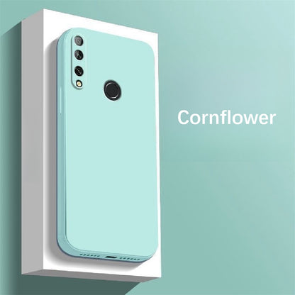 For Huawei Enjoy 9S Cover Drop and wear resistant Silicone Full Case Classic Simple Solid Color Phone Case Cover