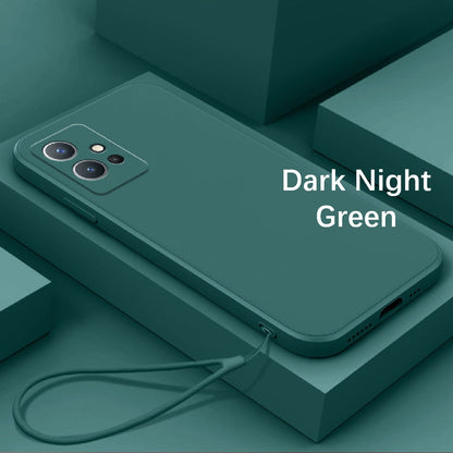 For VIVO Y75 5G Cover Drop and wear resistant Silicone Full Case Classic Simple Solid Color Phone Case Cover