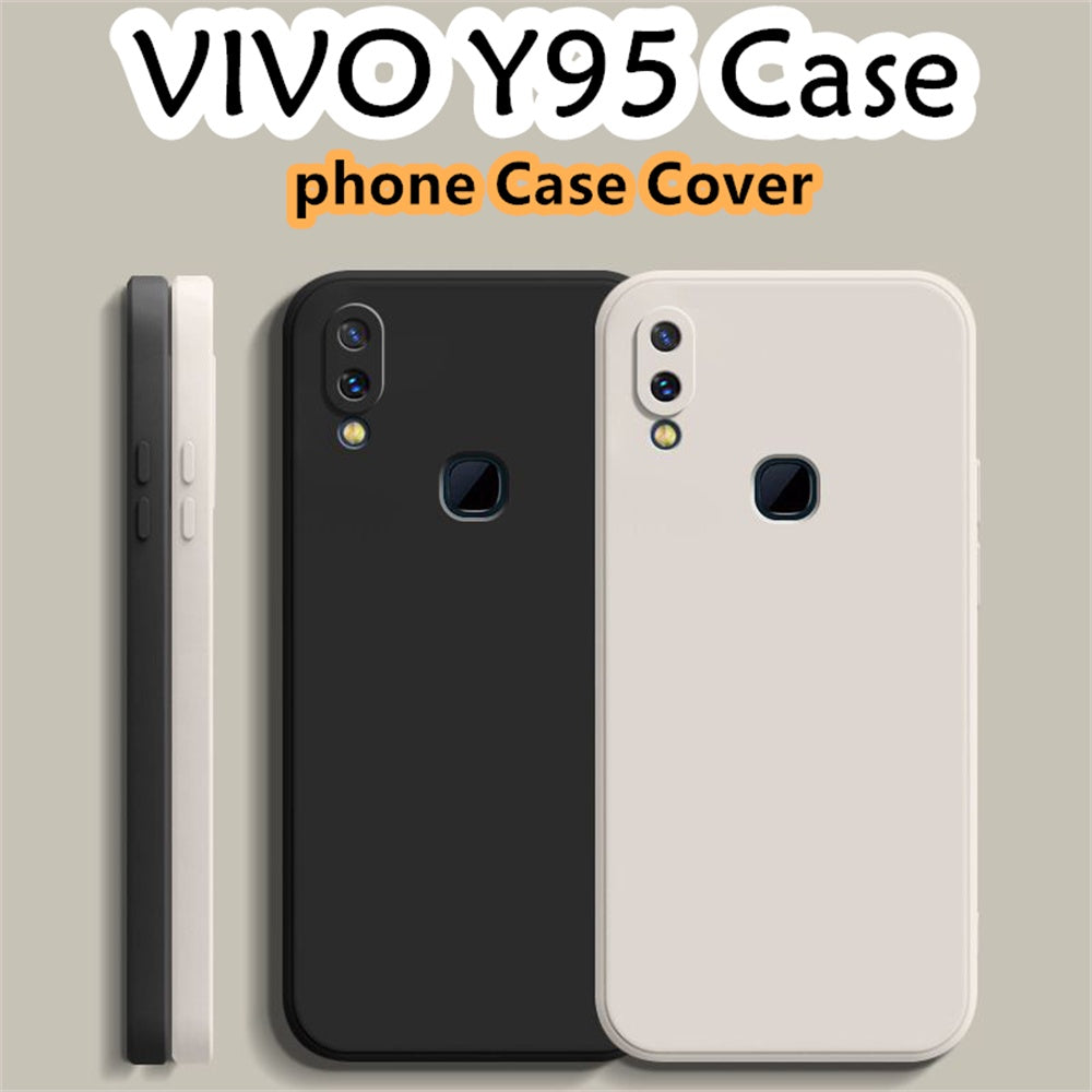 For VIVO Y95 Cover Drop and wear resistant Silicone Full Case Classic Simple Solid Color Phone Case Cover