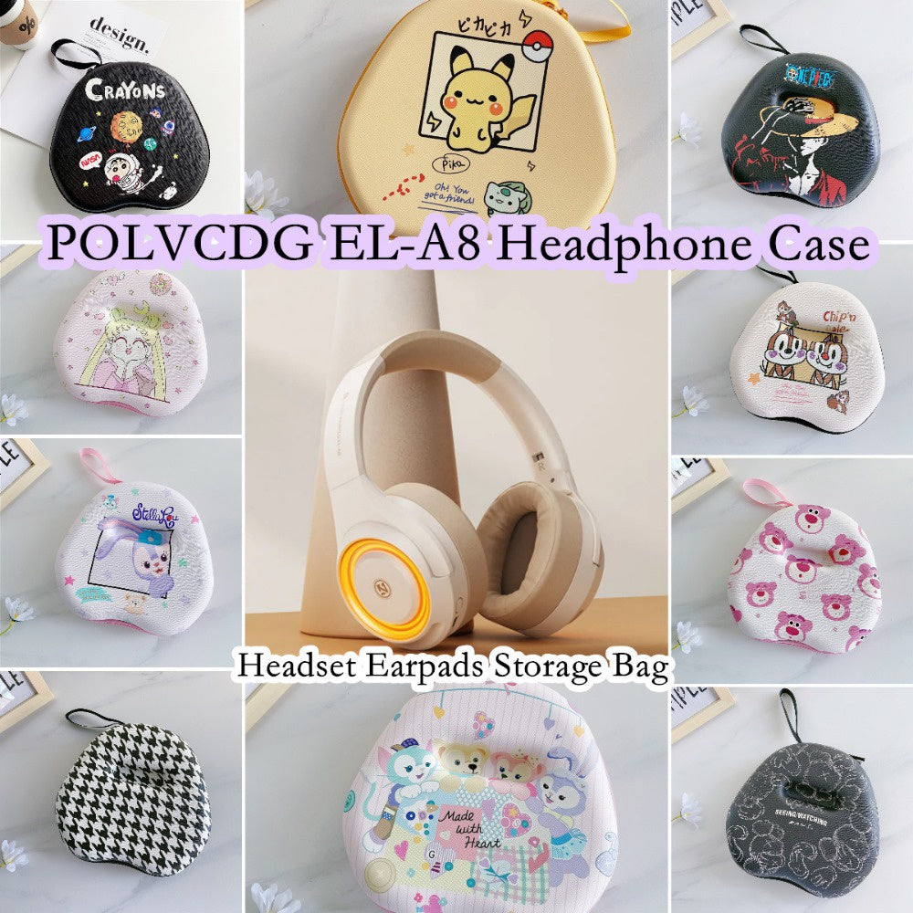 For POLVCDG EL-A8 Headphone Case Cartoon Creative Patterns Headset Earpads Storage Bag Casing Box