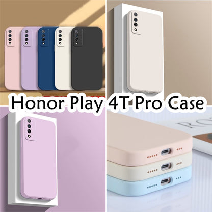 For Honor Play 4T Pro Cover Drop and wear resistant Silicone Full Case Classic Simple Solid Color Phone Case Cover