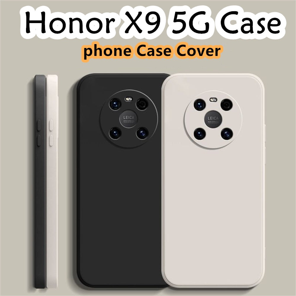 For Honor X9 5G Cover Drop and wear resistant Silicone Full Case Classic Simple Solid Color Phone Case Cover
