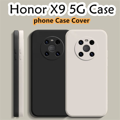 For Honor X9 5G Cover Drop and wear resistant Silicone Full Case Classic Simple Solid Color Phone Case Cover