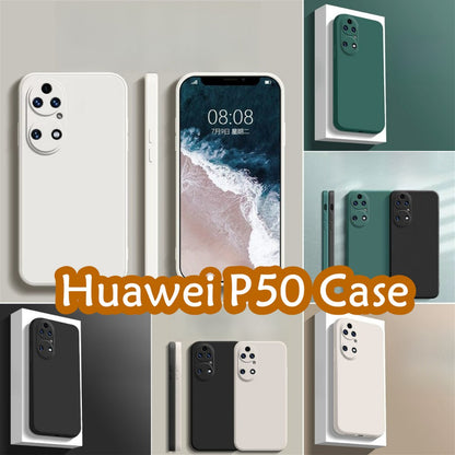 For Huawei P50 Cover Drop and wear resistant Silicone Full Case Classic Simple Solid Color Phone Case Cover