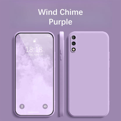 For Huawei Enjoy 10 Cover Drop and wear resistant Silicone Full Case Classic Simple Solid Color Phone Case Cover