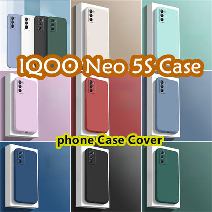 For IQOO Neo 5S Cover Drop and wear resistant Silicone Full Case Classic Simple Solid Color Phone Case Cover