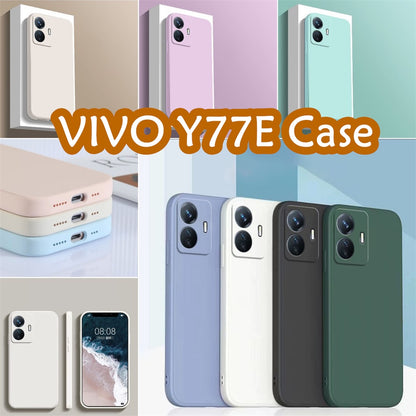 For VIVO Y77E Cover Drop and wear resistant Silicone Full Case Classic Simple Solid Color Phone Case Cover