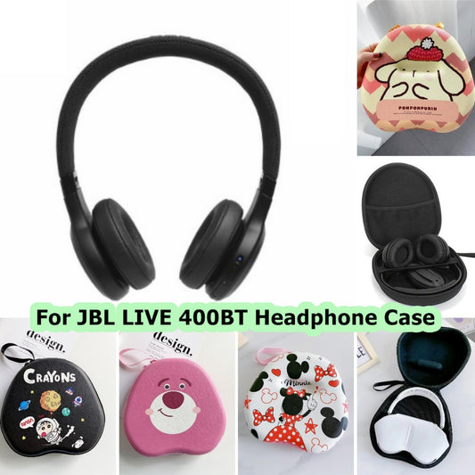 For JBL LIVE 400BT Headphone Case Cartoon Creative Patterns Headset Earpads Storage Bag Casing Box