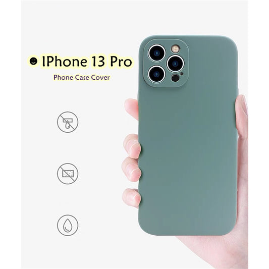 For IPhone 13 Pro Cover Drop and wear resistant Silicone Full Case Classic Simple Solid Color Phone Case Cover
