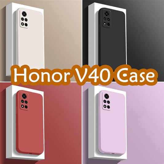 For Honor V40 Cover Drop and wear resistant Silicone Full Case Classic Simple Solid Color Phone Case Cover