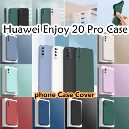 For Huawei Enjoy 20 Pro Cover Drop and wear resistant Silicone Full Case Classic Simple Solid Color Phone Case Cover