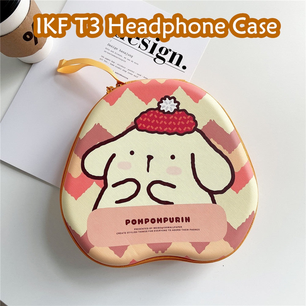 For IKF T3 Headphone Case Cartoon Creative Patterns Headset Earpads Storage Bag Casing Box