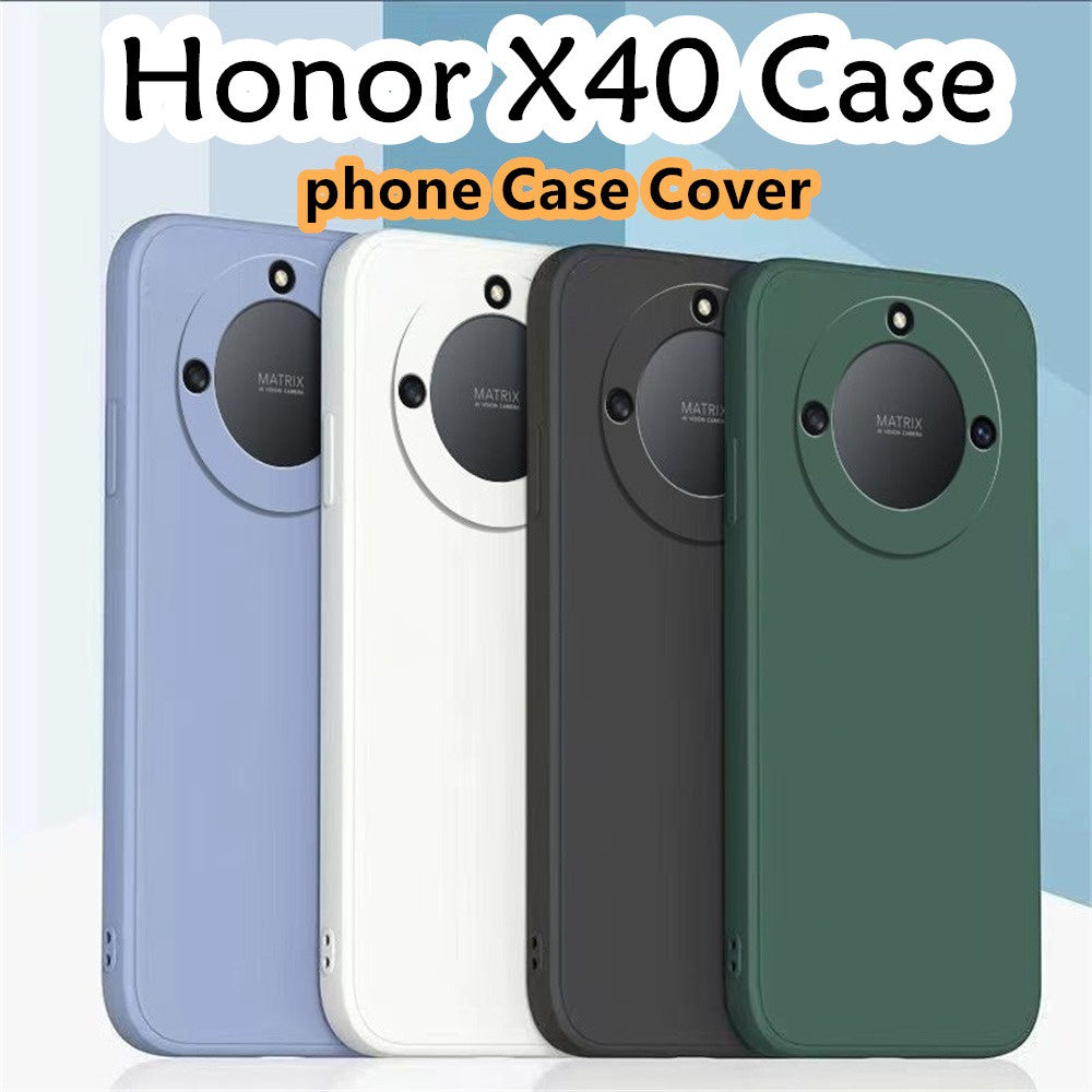 For Honor X40 Cover Drop and wear resistant Silicone Full Case Classic Simple Solid Color Phone Case Cover