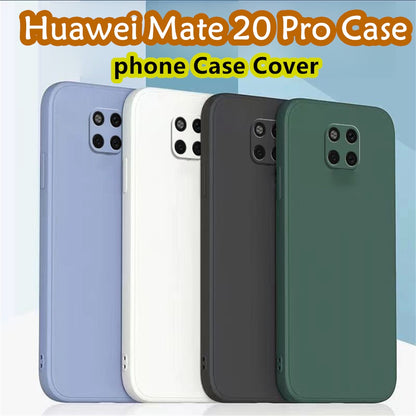For Huawei Mate 20 Pro Cover Drop and wear resistant Silicone Full Case Classic Simple Solid Color Phone Case Cover