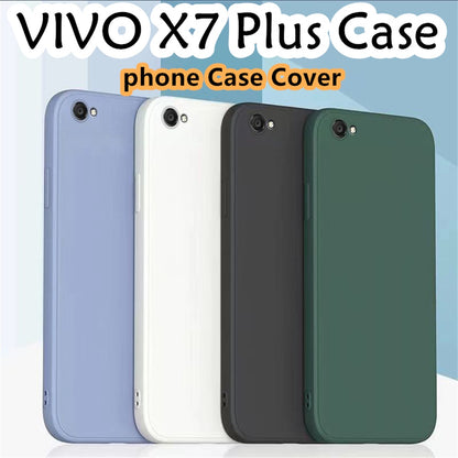 For VIVO X7 Plus Cover Drop and wear resistant Silicone Full Case Classic Simple Solid Color Phone Case Cover
