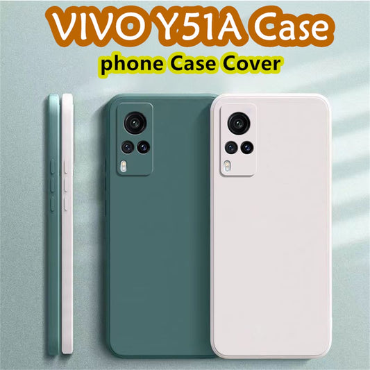 For VIVO Y51A Cover Drop and wear resistant Silicone Full Case Classic Simple Solid Color Phone Case Cover